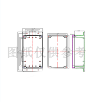 Contenitore per Strumenti Elettronici in Plastica ABS Personalizzato, Scatola di Giunzione Impermeabile Industriale per Guida DIN IP65