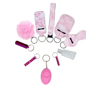 Kunden spezifisches Design Notfall medizin Alarm Bundle Mädchen Sicherheit Schlüssel bund Set Zubehör Frauen Selbstverteidigung Schlüssel bund