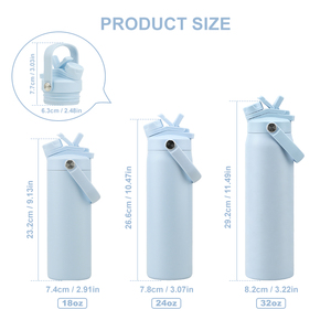 Custom Logo 18oz Dual Drinking Dust Proof Water Bottle 12H <strong>Hot</strong> 24H Cold Stainless Steel <strong>Flask</strong> for Working Out - Product Image 4