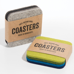 Posavasos Absorbentes de Fieltro de Poliéster de 4 Pulgadas, Modernos y Ecológicos, Directo de Fábrica, Portavasos de 5mm de Grosor, en Caja de Poliéster - Product Image 3