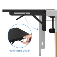 Pince de plateau d'extension de bureau ergonomique DSF3 sur support de table repose-poignet étagère repose-poignet pliable à 90 ° repose-bras d'ordinateur pour bureau