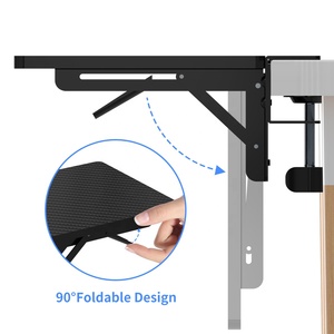 DSF3 Ergonomía Extensor de <span class=keywords><strong>escritorio</strong></span> Bandeja Abrazadera en la <span class=keywords><strong>mesa</strong></span> Brazo de montaje Reposamuñecas Estante 90 ° Reposabrazos plegable para computadora para <span class=keywords><strong>escritorio</strong></span> - Product Image 3