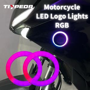 Logo LED TIYPEOR 50mm Cerchio Luminoso RGB con Coperchio Luce Anello Angel Eyes per Retroilluminazione Logo BMW Logo LED per YAMAHA - Product Image 1