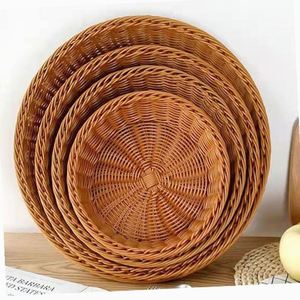 Cesta Pequeña de 35 cm de Mimbre de Ratán, Estilo Bali, para el Hogar, para Debajo del Plato, para Plantas, Rosas, Artesanía - Product Image 3