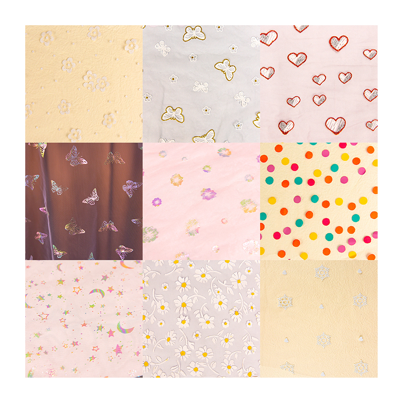 Floral Printed Fabric polka dot tulle fabric Butterfly Fabric For decoration children's tutu dress