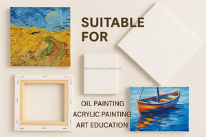 Toile tendue pour la peinture, lot de 10, 11x14 pouces, toile en coton 100% apprêtée pour l'huile et l'acrylique, fournitures artistiques pour enfants, adultes - Product Image 6