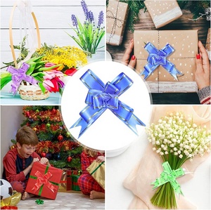 Pita Hias Holografik Plastik dengan Tali Tarik, Desain Kupu-kupu Cetak PP, Dekorasi Hadiah Pernikahan Ulang Tahun Natal Bunga - Product Image 4