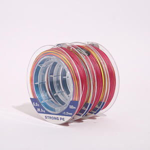 Línea de Pesca Trenzada de PE Resistente, 100m 5.0 28.3kg, Pesca en Playa y Océano, Alta Resistencia, Carrete Multicolor - Product Image 1