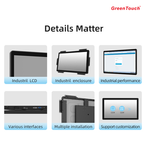 Màu Xanh lá cây cảm ứng 32 inch mở khung cảm ứng màn hình Màn hình 400 CD/m2 độ sáng công nghiệp hiển thị với HD/VGA/DVI disports - Product Image 4