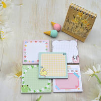 Bloc-notes personnalisé de grande taille et de style mignon, notes autocollantes en papier coloré avec auto-adhésif pour l'école avec logo personnalisé, cadeau