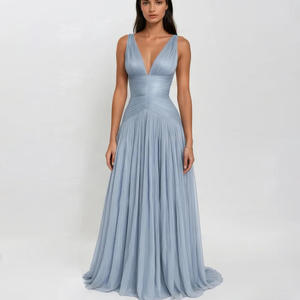 Abito <span class=keywords><strong>da</strong></span> <span class=keywords><strong>donna</strong></span> S4576L con scollo all'americana, elegante stile Hepburn, lungo fino al pavimento, in pizzo, silhouette a trapezio, per <span class=keywords><strong>laurea</strong></span>, banchetti e balli di fine anno - Product Image 4