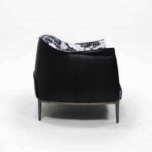 Sillón Moderno para Dormitorio, Sala de Estar u Hotel, con Patrón de Tela, Patas de Acero Inoxidable, Sillón Individual de Descanso - Product Image 4