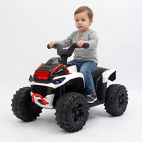 Quad électrique pour enfants 6V avec musique, lumières LED, poignée portable, quad à roulettes