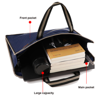 Maletín Portadocumentos Impermeable, Ecológico, Duradero y Portátil con Asa, Logotipo Personalizado, para Archivos, Cuadernos, con Cierre y Bolsillo para Negocios