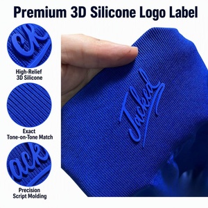 Wash Resistant & No Peeling High Quality Customized 3D Silicone Heat Transfer Patch Printing Silicone Patches for Clothing - Product Image 1