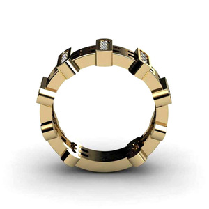 Anello di Fidanzamento Unisex alla Moda, Gioiello Creativo in Lega di Rame Regolabile, Stile Moderno e Minimalista - Product Image 3
