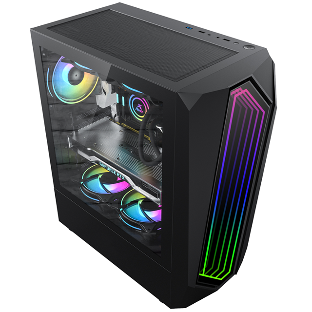 ARGB LED Light Panel Vertical SPCC HD Audio ATX/ITX CASE for Gamers RGB Fan PC Case & Towers for Gaming Computers