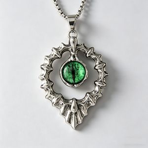 Yunnique – collier en résine en forme de goutte d'eau pour hommes, pendentif en argent tibétain, design géométrique, chaîne de pull, bijoux cadeau - Product Image 1