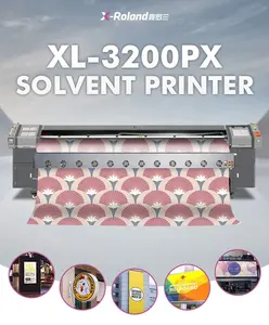 Presisi tinggi 3200mm 512i solvent printer 4/8 printhead flex mesin cetak spanduk