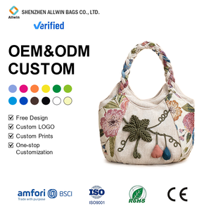 Sacs d'épicerie réutilisables, lot de 6, grande capacité (50 lb), pliables, lavables, sacs fourre-tout bohèmes de 10 L, sacs de rangement en tissu pour marché, cadeau écologique pour femmes - Product Image 2