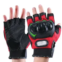 Carbon Fiber Knuckle Gloves Finger Gloves Summer Thin Half Finger Carbon Fiber Knuckle Protect Breathable Riding Sport Motorcycle Bicycle Cycling Gloves