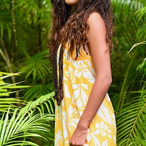 New High-quality Summer Hawaiian Print V-neck <b>slip</b> Dress Luxurious Custom Rayon Elegant Dress - Product Image 3