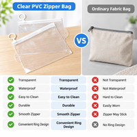 Sacs de rangement à fermeture éclair EVAPVCTPU pour vêtements et t-shirts, avec anneau de traction, pour les nécessités quotidiennes, les voyages et le bureau – Vente chaude