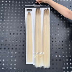 Extensioni di <span class=keywords><strong>Capelli</strong></span> Umani 100% Senza Grovigli, da Singolo Donatore, <span class=keywords><strong>Capelli</strong></span> Europei Genius Weft - Product Image 2