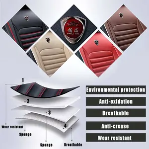 Housse de siège auto en cuir PU, protection de coussin de siège de voiture - Product Image 2