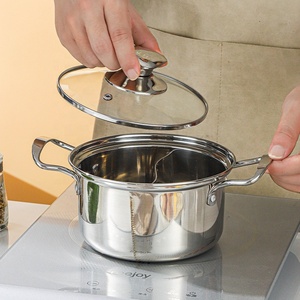 Commercial Stainless Steel Soup Stock <strong>Pot</strong> Non Stick <strong>Small</strong> Single Hot <strong>Pot</strong> with <strong>Lid</strong> for Restaurant - Product Image 2