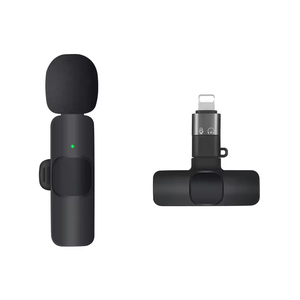 Microphone Lavalier Sans Fil Portable K8 Mini Stéréo pour Enregistrement Audio Vidéo <span class=keywords><strong>Studio</strong></span> en Direct Compatible <span class=keywords><strong>TikTok</strong></span> Vente Directe Usine - Product Image 2