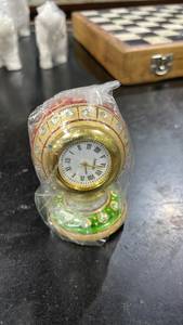 Handmade Marble <b>Desk</b> Clock Ethnic Design Pillar Watch Decorative Table Clock for Home Office - Product Image 3