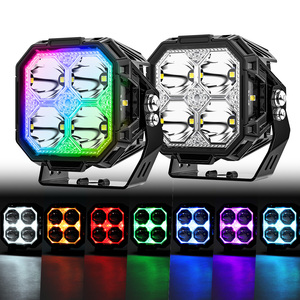 ไฟเสริมความสว่างสูงสุด รุ่นใหม่ล่าสุด ปี 2025 50 วัตต์ คู่ 3 นิ้ว RGBW RGB ไฟเสริมสำหรับรถยนต์ - Product Image 1
