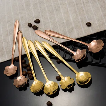 Cucchiaino da tè Hongda Mini Spoon cucchiaino da caffè in acciaio inossidabile oro rosa oro nero