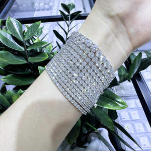 18k सोने की प्रयोगशाला में उगाई गई हीरा टेनिस ब्रैसलेट इजी प्रमाणित vvvd hpht 2 मिमी 3 मिमी 4 मिमी 5 मिमी श्रृंखला गहने महिलाओं और पुरुषों के लिए - Product Image 5