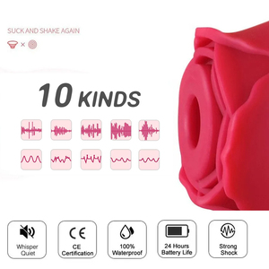 Mini vibromasseur rose en forme de fleur pour stimulation clitoridienne et mamelon, suceur vibrant pour femmes - Product Image 5