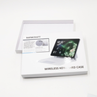 Caja de papel de cartón para portátil rígida de lujo Base y tapa de revestimiento de esponja para iPad Estuche para teclado inalámbrico