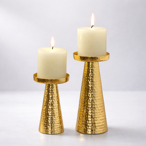 Meilleur porte-bougie en aluminium de luxe de haute qualité avec finition dorée pour la décoration de la maison, les mariages, Noël et Pâques - Fait main en gros - Product Image 4