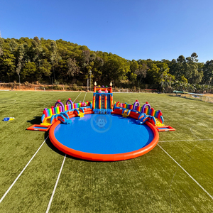 Parc aquatique <span class=keywords><strong>gonflable</strong></span> avec <span class=keywords><strong>toboggan</strong></span> aquatique, <span class=keywords><strong>toboggan</strong></span> en PVC Jmper avec <span class=keywords><strong>piscine</strong></span>, <span class=keywords><strong>piscine</strong></span>, amusement pour l'été - Product Image 4