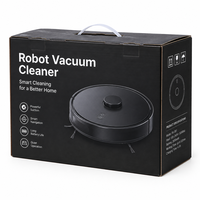 Boîte d'emballage pour aspirateur robot en carton ondulé recyclable et imperméable avec poignée en PVC, logo personnalisé, carton d'expédition