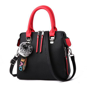 Women Large Capacity Solid Color PU Leather Shoulder Zipper Messenger Bags Vintage <b>Top</b>-handle Bag - Product Image 4