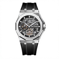 Edelstahl Mechanische Uhr mit Eigenem Logo Leuchtende Zeiger 30M Wasserdicht Silikonarmband Automatikwerk 42mm