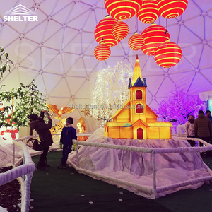 Personnalisé 15m + 6m relié par un tunnel extérieur grand <span class=keywords><strong>Geo</strong></span> planétarium dôme tente grandes tentes de fête pour les événements d'exposition - Product Image 5