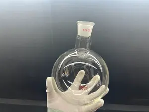 Hochwertiger polierter klarer Quarz flaschen kolben für Test labor Quarzglas waren mit rundem Boden und verschiedenen Typen