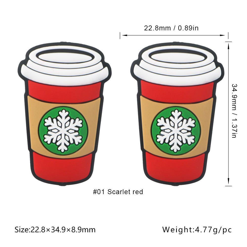 Christmas snow coffee mug Focal bead SA373