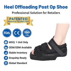 <span class=keywords><strong>Chaussure</strong></span> <span class=keywords><strong>de</strong></span> décompression du <span class=keywords><strong>talon</strong></span> pour la récupération post-chirurgie calcaneenne, à bout carré et semelle compensée, CE ISO FDA OEM - Product Image 1