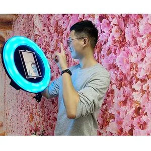 Drop Shipping Draagbare Led Instant Party 360 Ring Licht Ipad Roaming Photo Booth Ring Licht Ipad Photobooth