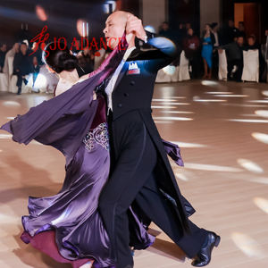 Completo Smoking Nero <span class=keywords><strong>da</strong></span> <span class=keywords><strong>Uomo</strong></span> per Danza Latina, Abito <span class=keywords><strong>da</strong></span> Ballo a Doppio Petto per Ballerini Professionisti - Product Image 1