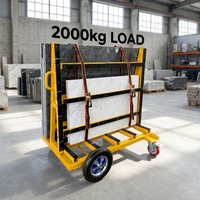 Chariot en acier robuste pour dalles de pierre et granit - Chariot de transport et de stockage pour entrepôt, capacité de charge 2000 kg, plateforme OEM, outils de manutention