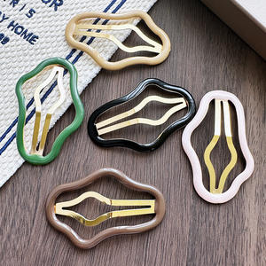 Дешевые простые акриловые заколки и заколки для волос из смолы уникальный новый дизайн женские заколки для волос аксессуары - Product Image 3